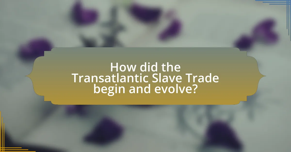 How did the Transatlantic Slave Trade begin and evolve?
