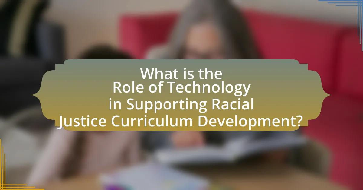 What is the Role of Technology in Supporting Racial Justice Curriculum Development?